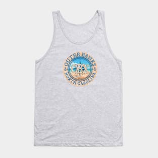 Outer Banks (OBX), North Carolina, with Beach and Wind Rose Tank Top